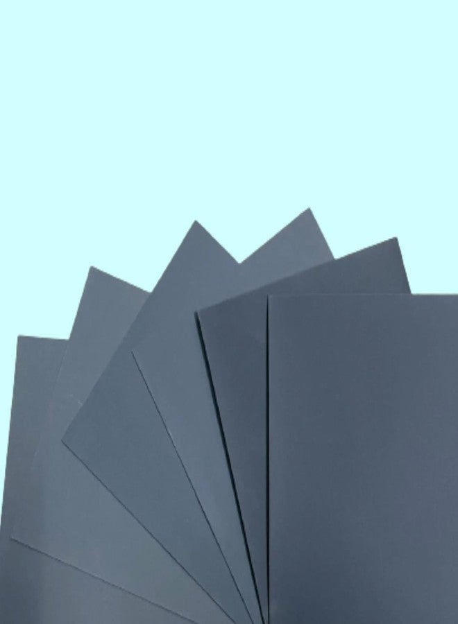 Color Zebra Wet or Dry Waterproof Sandpaper - Grits 1000/1500/2000 | Pack of 6 Sheets (2 Pcs Each Grit) | Latex Silicon Carbide Sanding Paper | 23cm x 28cm - Image 1